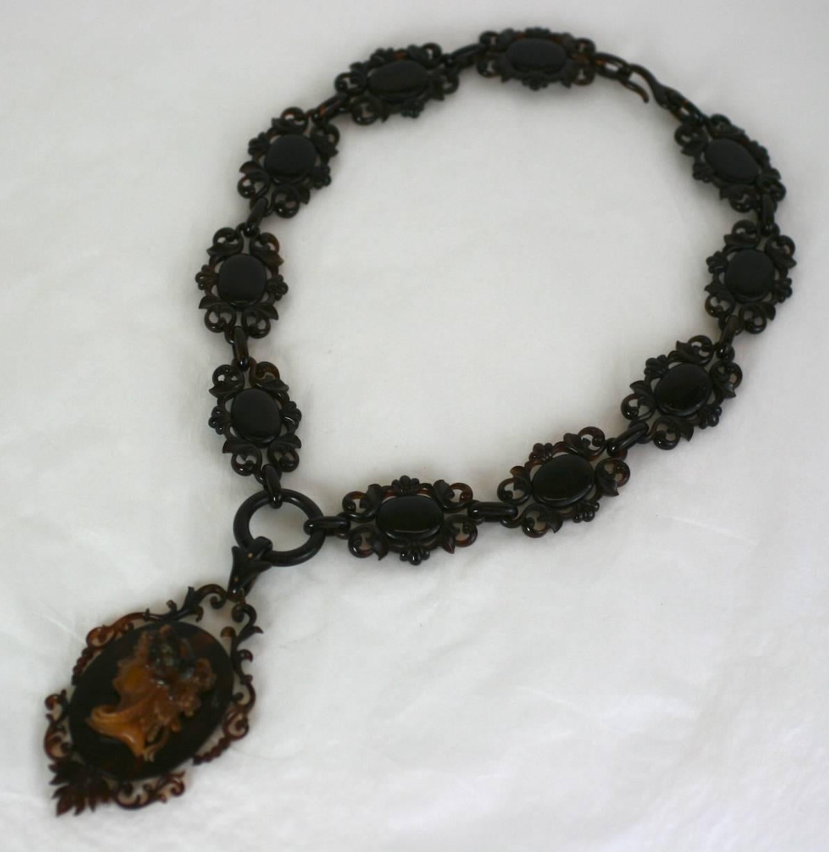 tortoise shell pendant necklace