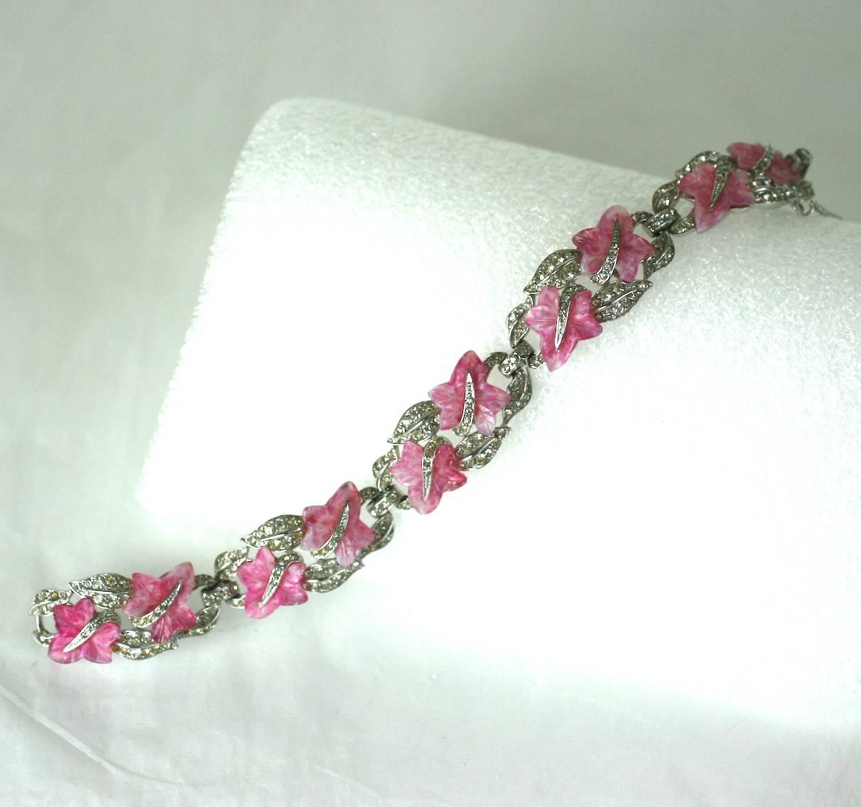 Marcel Boucher Pulsera de pasta y vidrio moldeado en Excelente estado para la venta en New York, NY