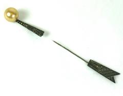 French Art Deco Marcasite Jabot Pin