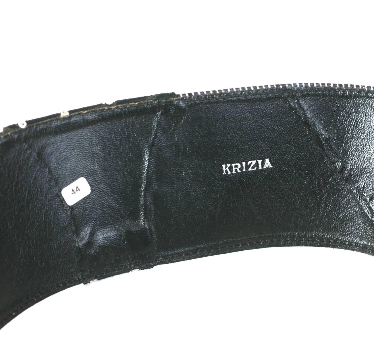 Women's Krizia Pieced Metallic Hip Belt For Sale