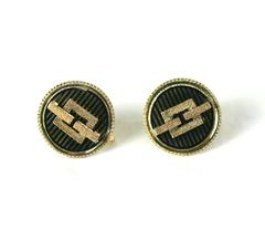 Victorian Architectural Enamel Earrings