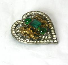 Coco Chanel Byzantine Heart Crest Brooch