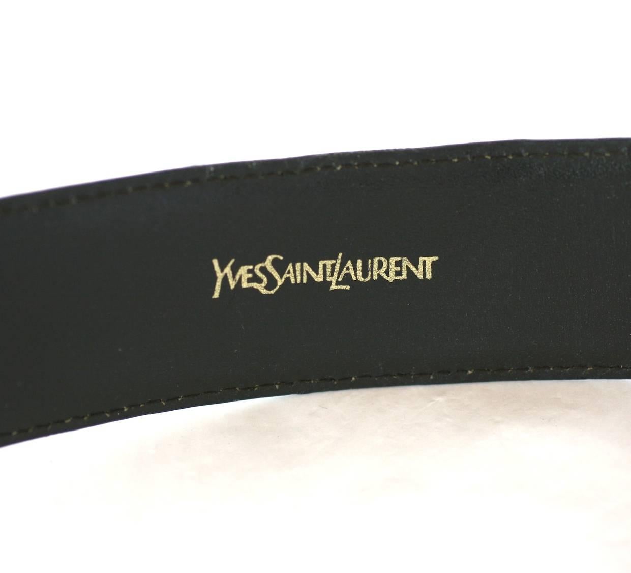 Black Yves Saint Laurent Love Belt