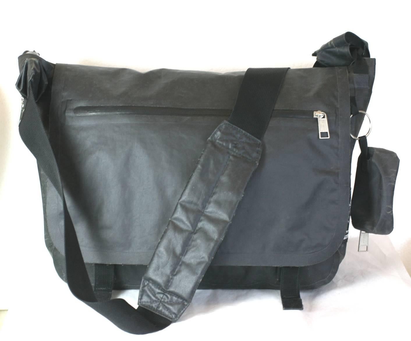 Black Rick Owens Resinated Messenger, DRKSHDW