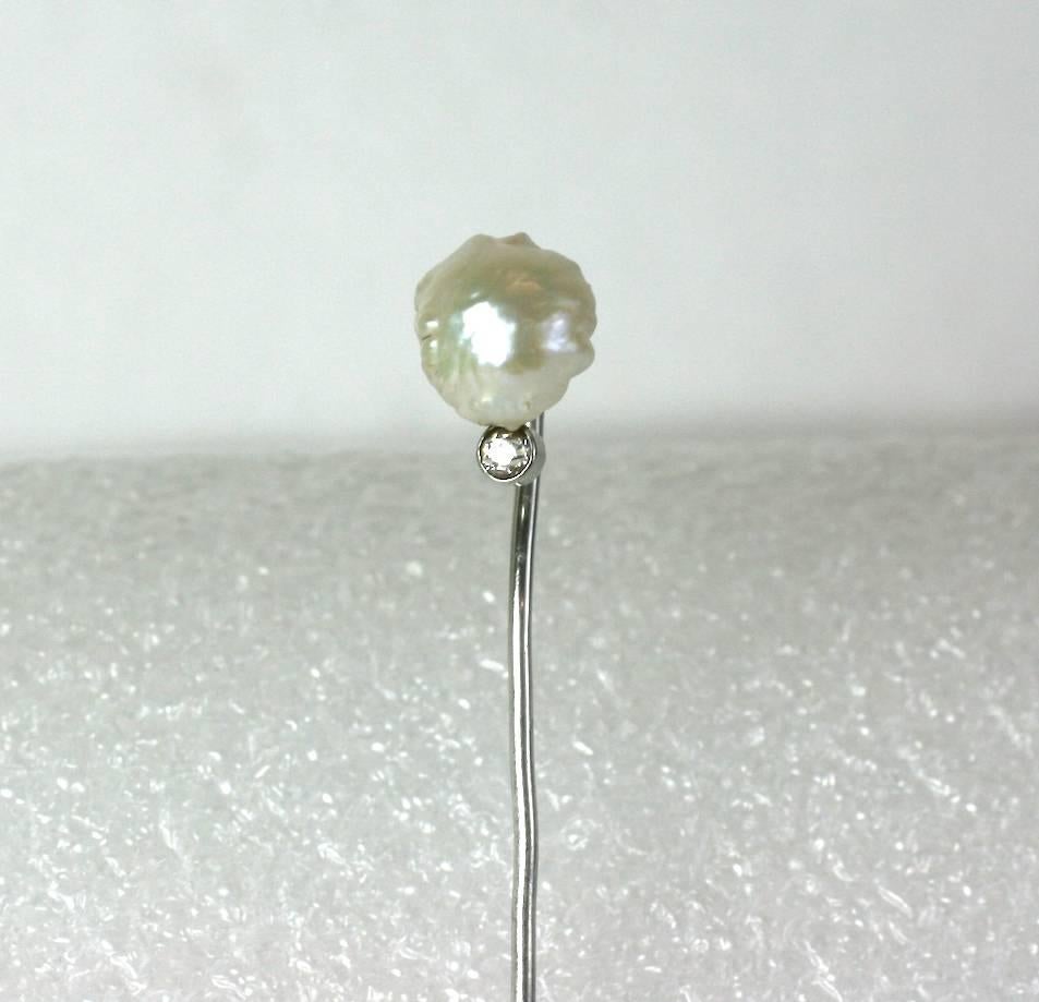Tiffany Edwardian Pearl Stickpin In Excellent Condition In New York, NY