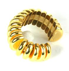 Golden Art Deco Ribbed Cuff