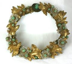 Miriam Haskell 1930s Gilt and Venetian Glass Collar
