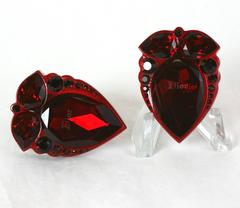 John Galliano for Christian Dior SS 2004 Lucite and Swarovski Crystal Earclips