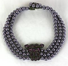 Elegant French Amythest Pearl Choker