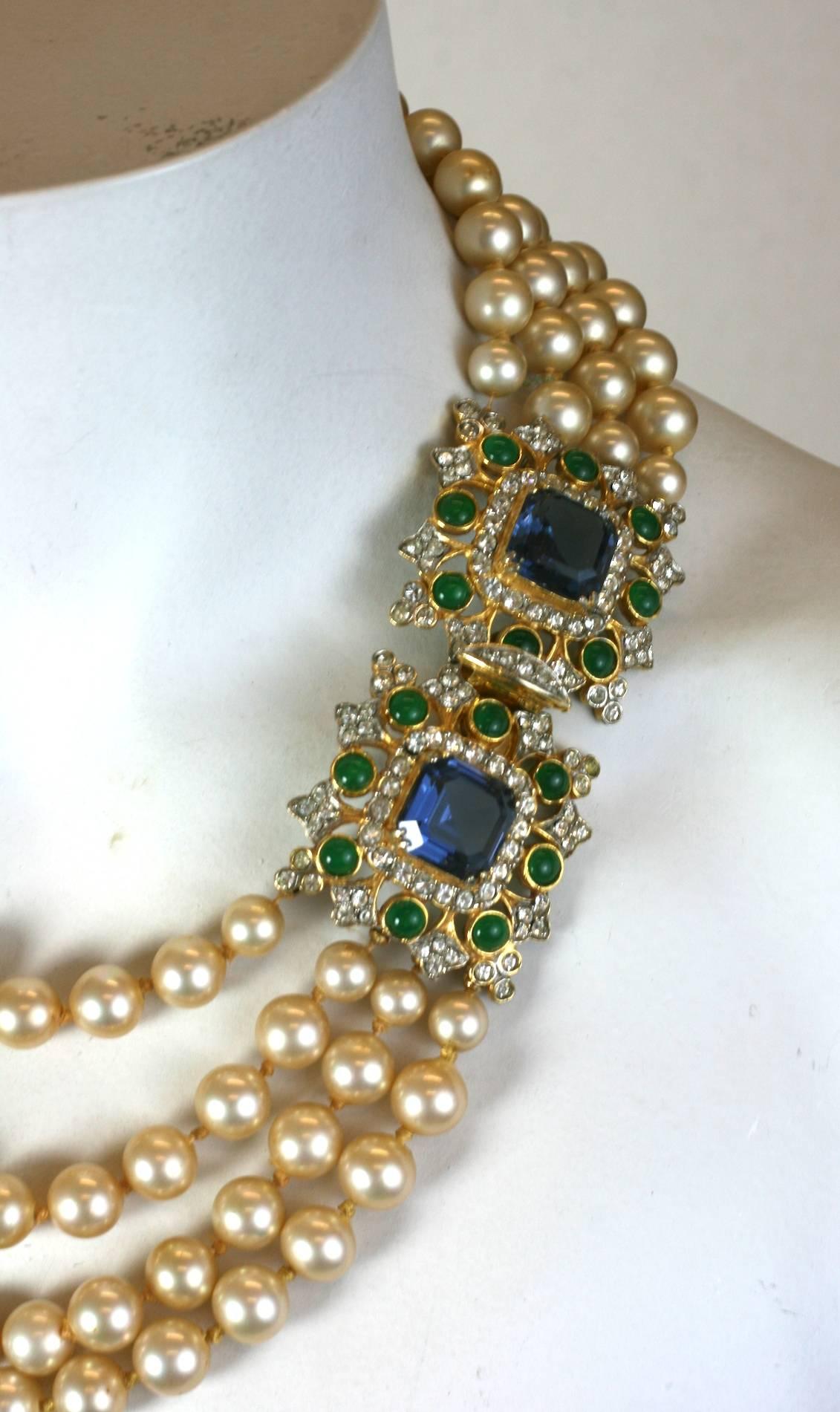 Kenneth Jay Lane Laguna Pearl Necklace In Excellent Condition For Sale In New York, NY