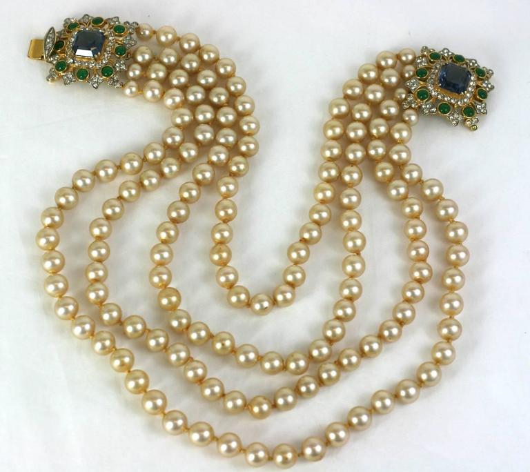 Kenneth Jay Lane Laguna Pearl Necklace For Sale 3