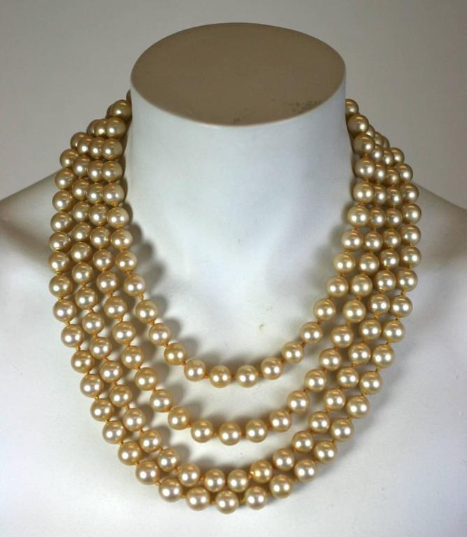 Kenneth Jay Lane Laguna Pearl Necklace For Sale 4