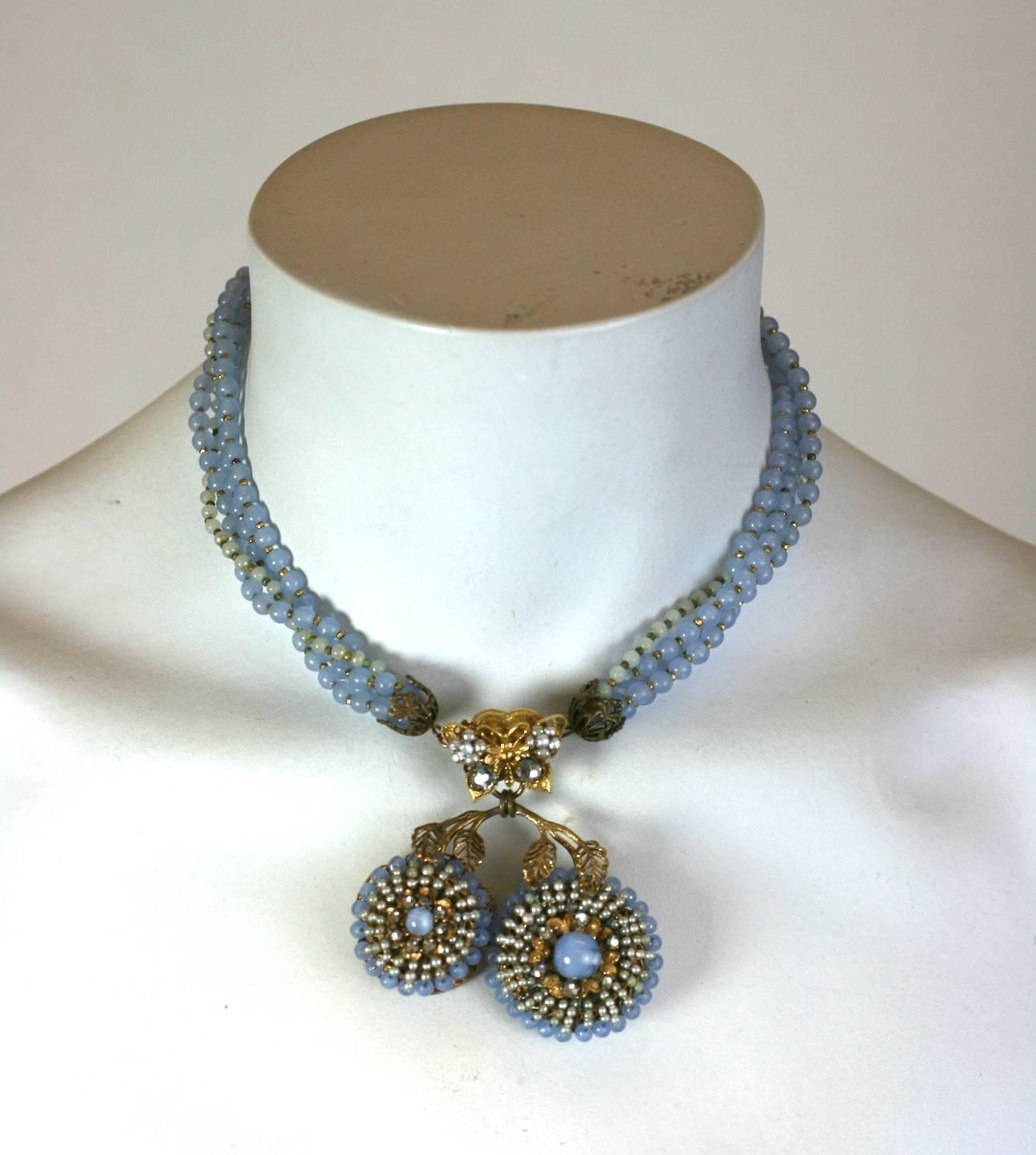 Miriam Haskell Intricate Multi Strand Necklace For Sale 3