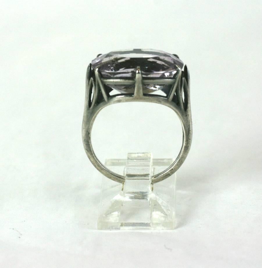 Elegant Art Deco Amythest Ring For Sale 1