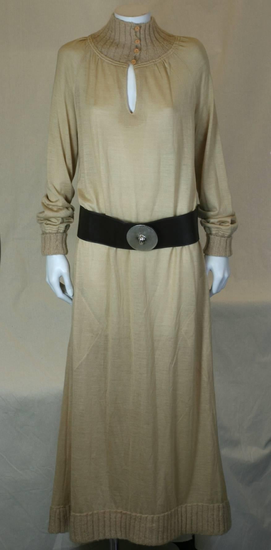 Long Maxi Sweater Knit Dress, Marc D'Alcy In Excellent Condition For Sale In New York, NY