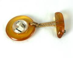 Art Deco Bakelite Terrier Fob Brooch