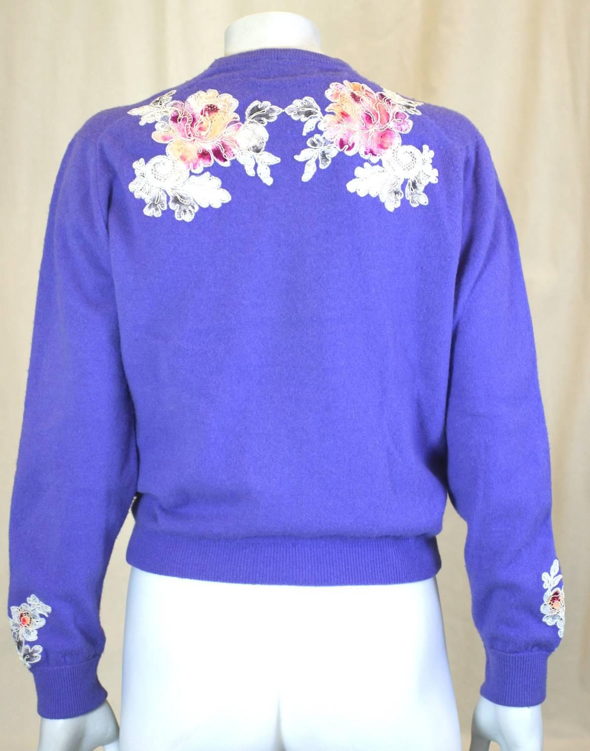 cashmere sweater purple