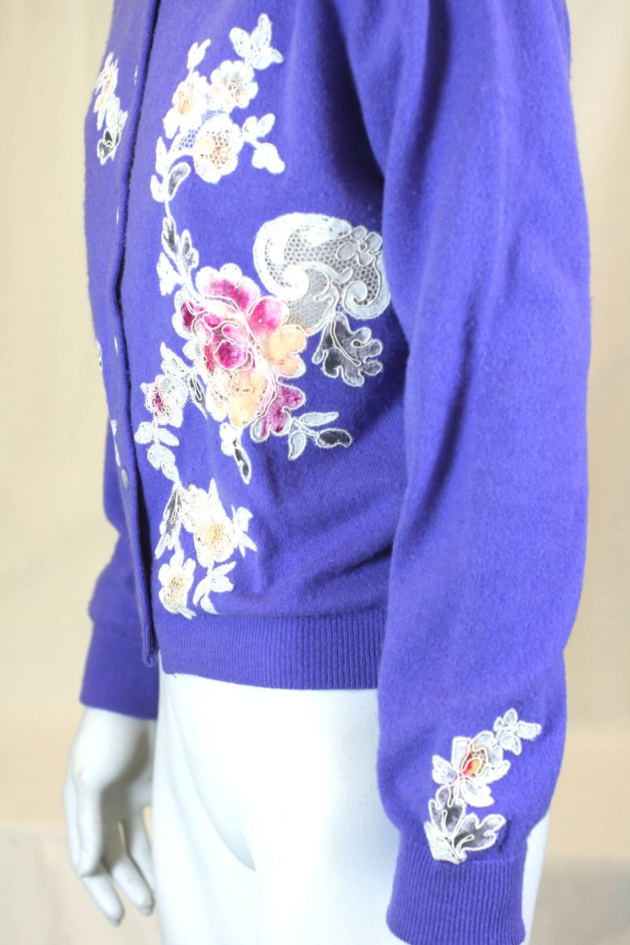 purple cashmere sweater