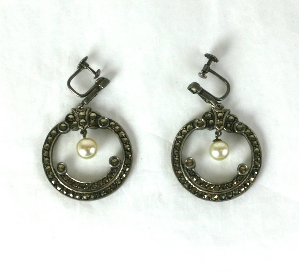 art deco marcasite earrings