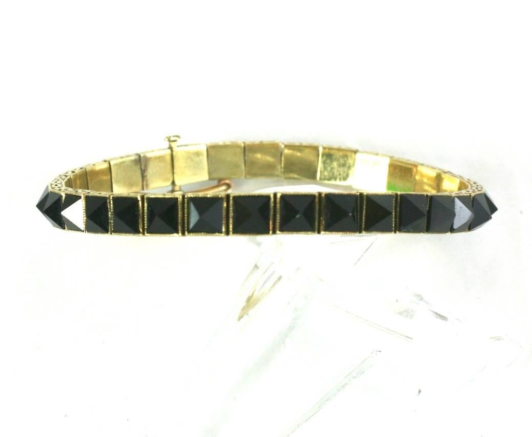 Art Deco Punk Straight Line Bracelet In Excellent Condition In New York, NY