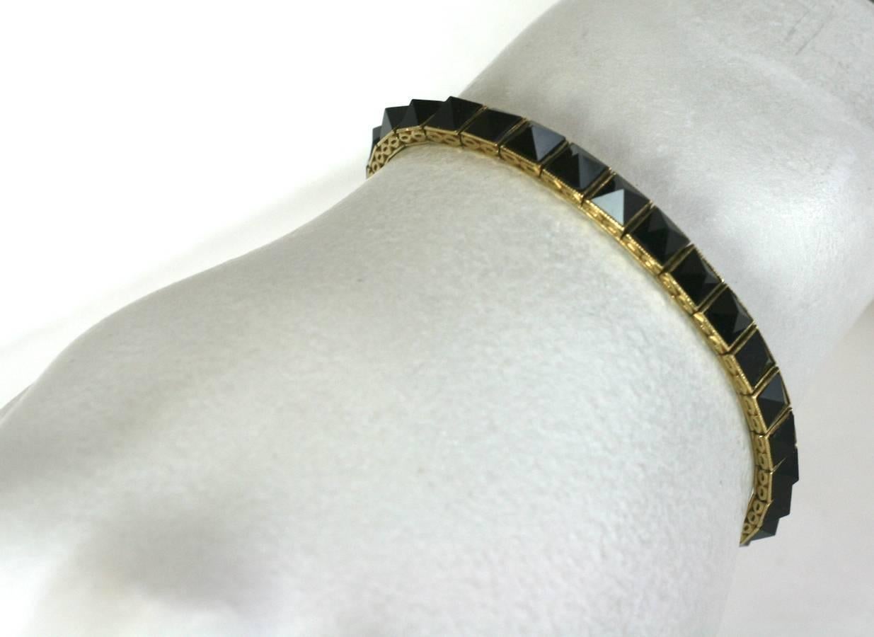 Art Deco Punk Straight Line Bracelet 5