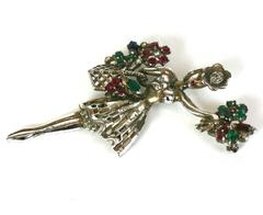 Trifari Sterling Alfred Philippe Riviera "Flower Seller" Brooch