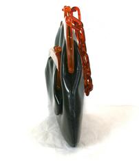 Bolsa doble Koret con adornos de baquelita