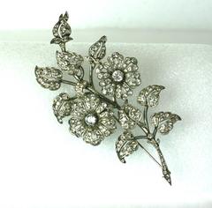 Victorian Paste Tremblant Corsage Brooch