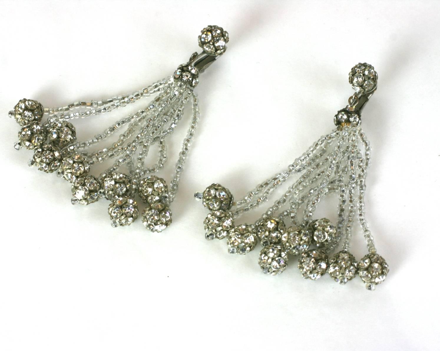 rhinestone ball earrings