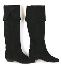 Yves Saint Laurent High Black Suede Boots