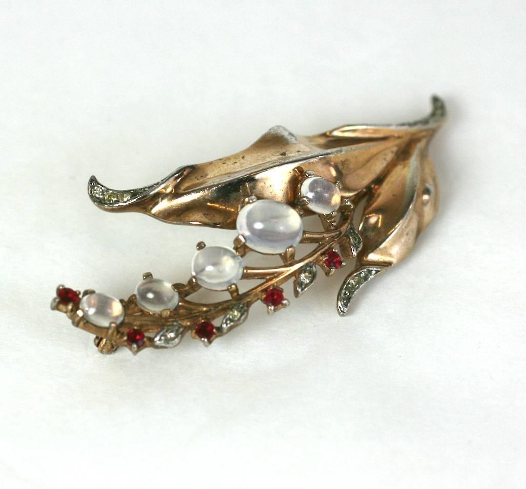 trifari lily of the valley brooch