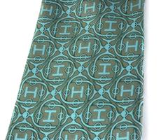 Wide Hermes Logo Print Tie