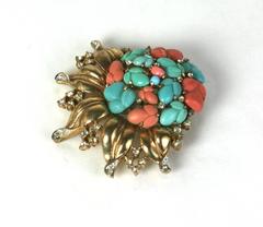 Trifari Alfred Philippe Pastel Fruit Salad Bouquet Brooch