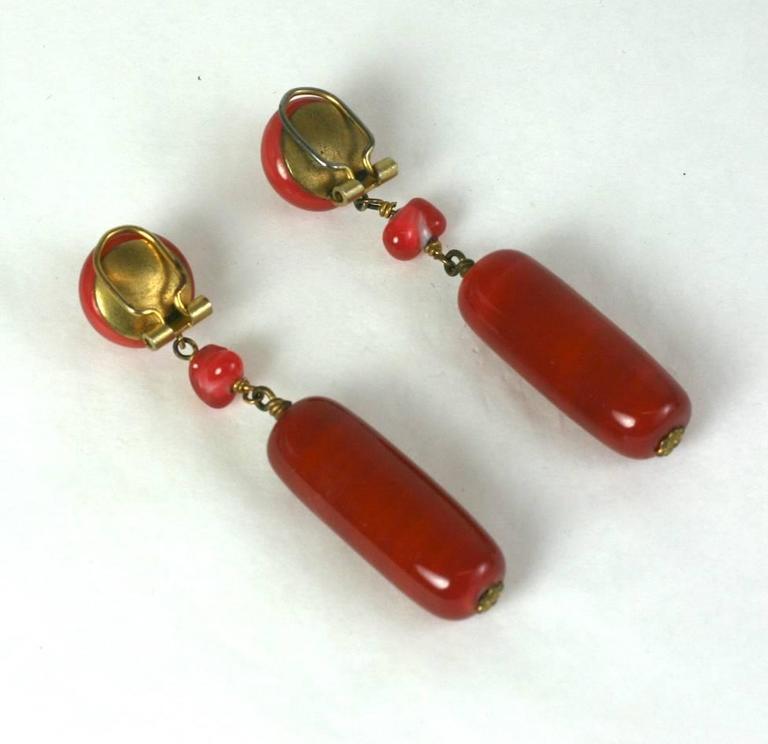Collier Ras De Cou Art Déco Louis Rousselet Années 60 - Perles De Pâte De Verre