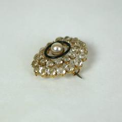Edwardian Crystal Paste and Gold Brooch