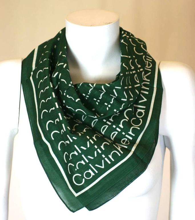 Calvin Klein Logo Scarf For Sale at 1stDibs | calvin klein silk scarf, calvin  klein scarf sale, calvin klein scarves