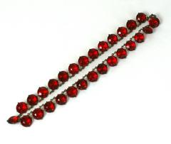 Art Deco Ruby Crystal Riviere