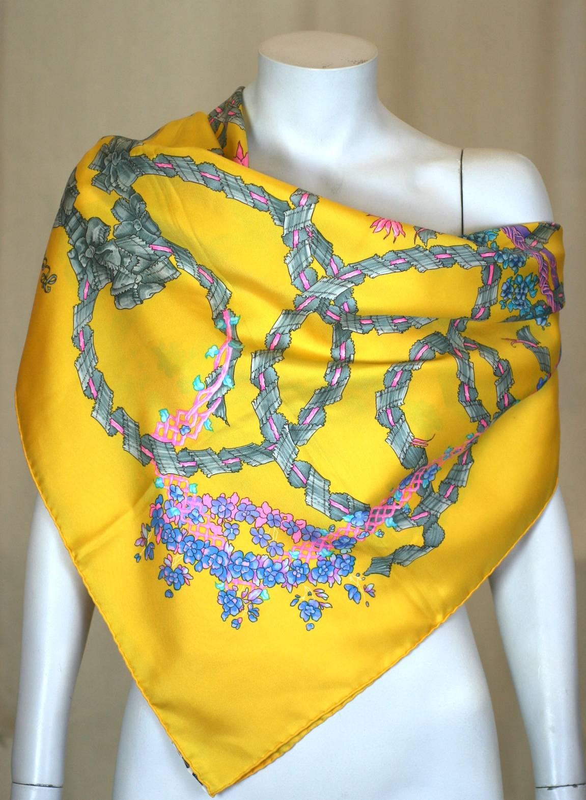 hermes yellow scarf