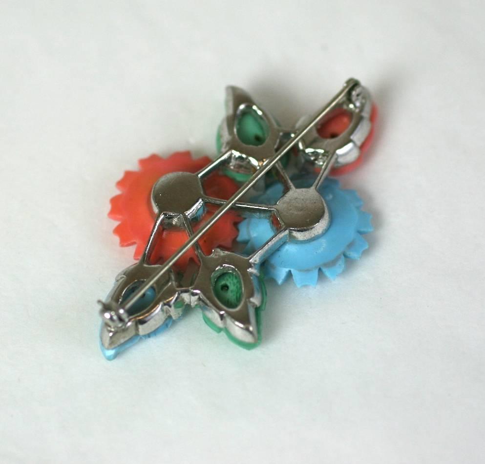 Broche Bouquet Mazer Pastel Fruit Salads Pave Art Decó en venta