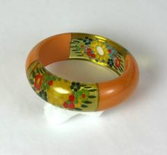 Rare and Unusual Reverse Carved Bakelite Bangle