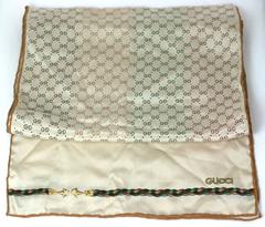 Gucci Silk Crepe Logo Scarf