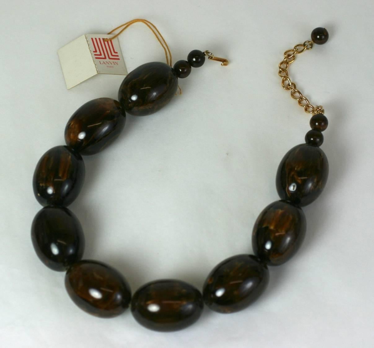 Lanvin End of Day Brown Bakelite Beads In Excellent Condition In New York, NY
