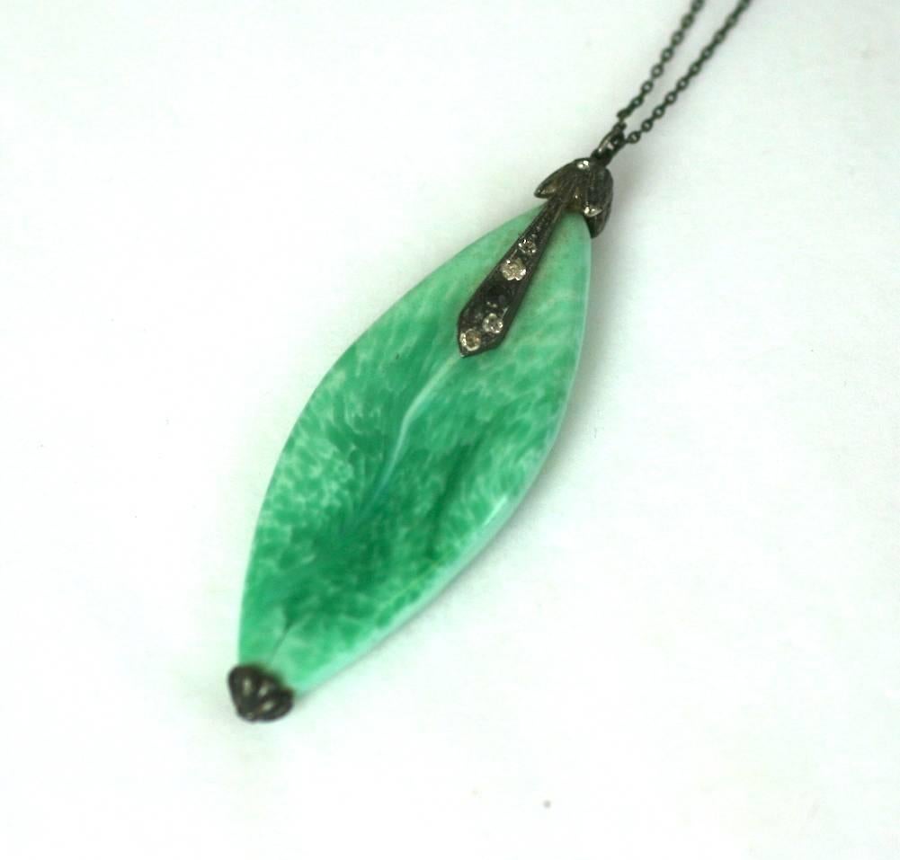 Peking Glass Art Deco Pendant In Excellent Condition For Sale In New York, NY