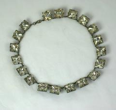 Art Deco Crystal Paste Riviere Necklace