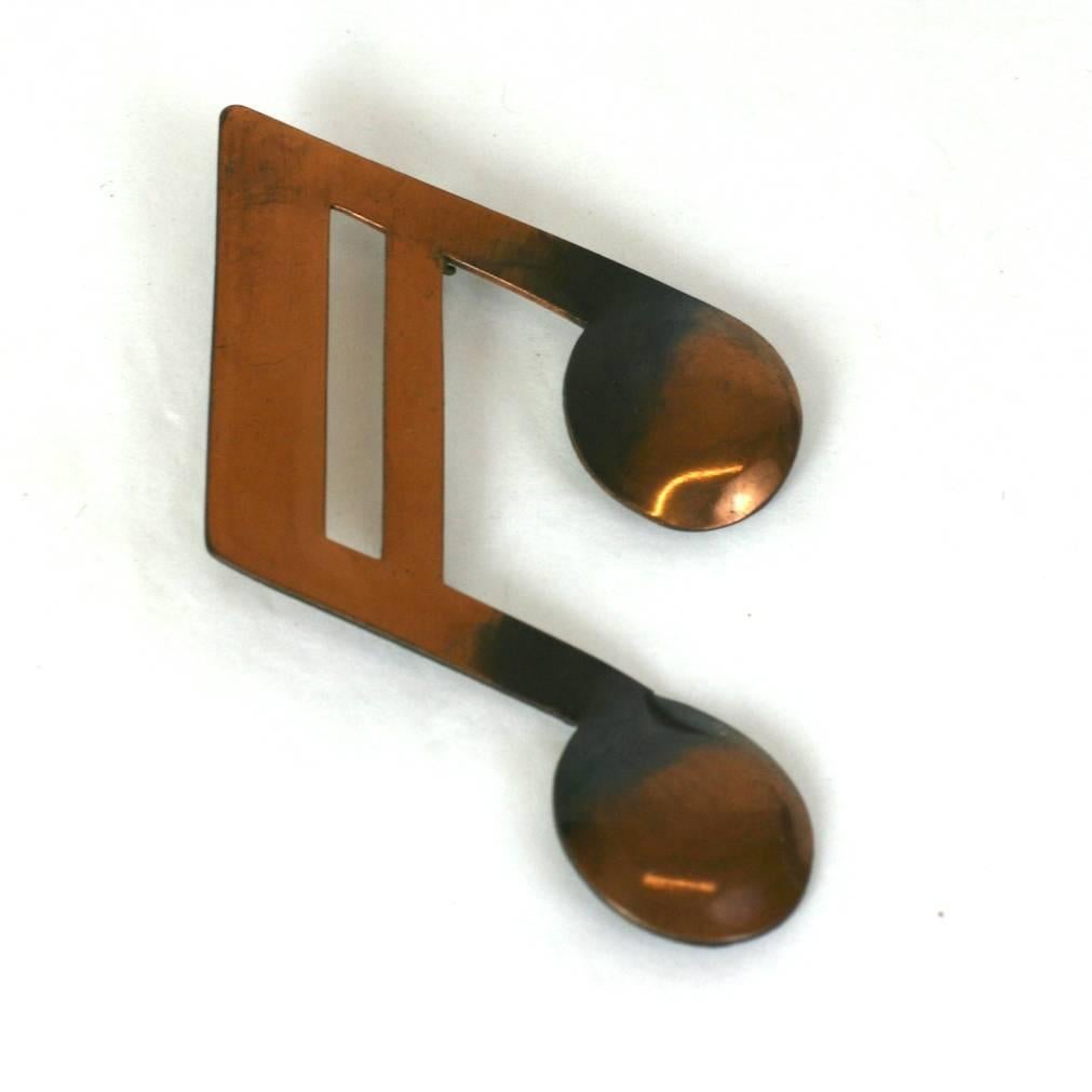 Rebajes Music Note Brooch In Excellent Condition For Sale In New York, NY