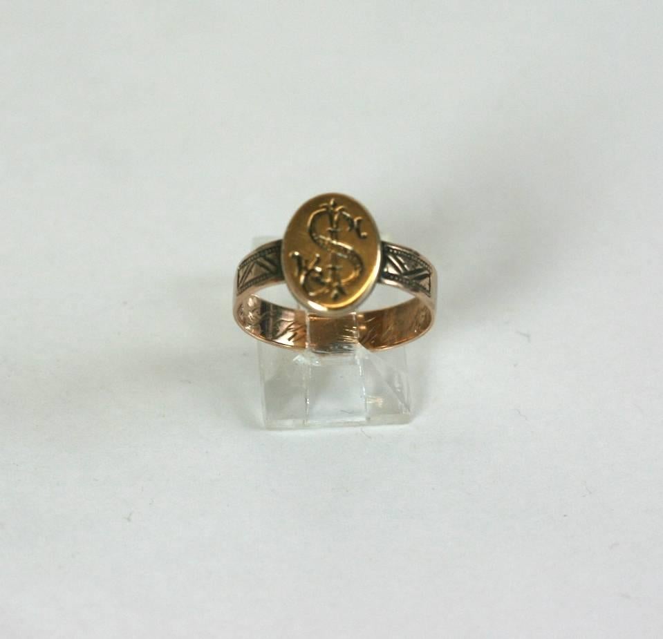 Attractive Victorian Signet Ring 1