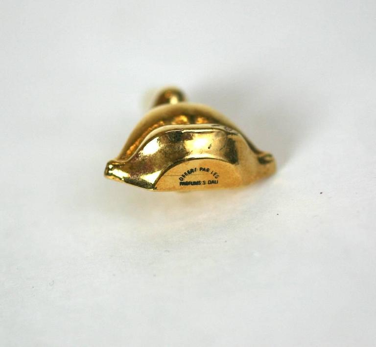 Broche 'Aphrodite' Inspirée De Salvador Dali - Métal Doré - Édition 1983 (Parfum) - Occasion