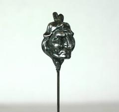 Unusual Sterling Indian Chief Hat Pin