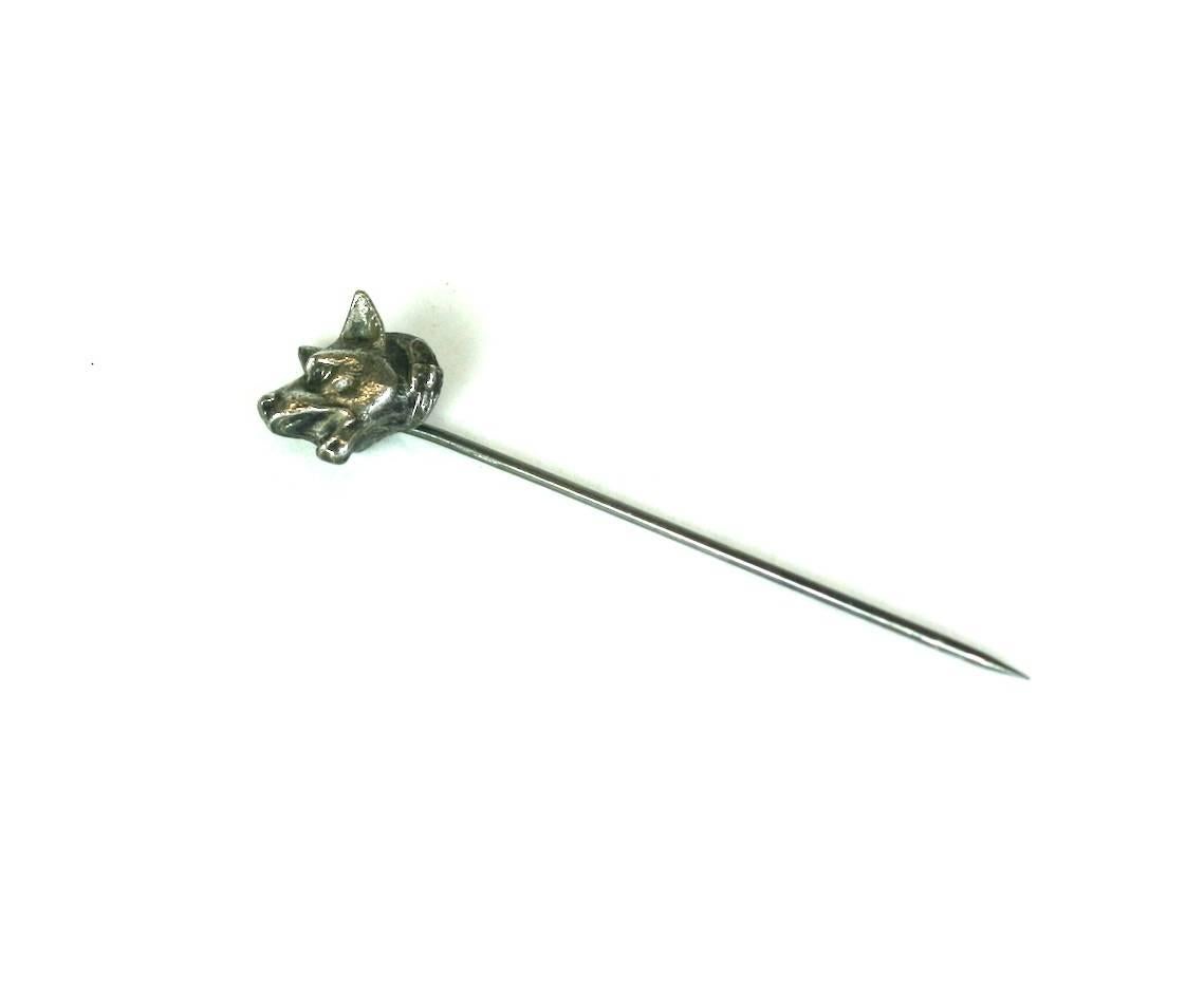 Victorian Ferocious Dog Stickpin In Excellent Condition In New York, NY