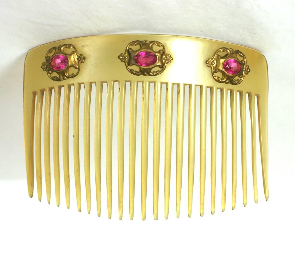 art nouveau hair comb